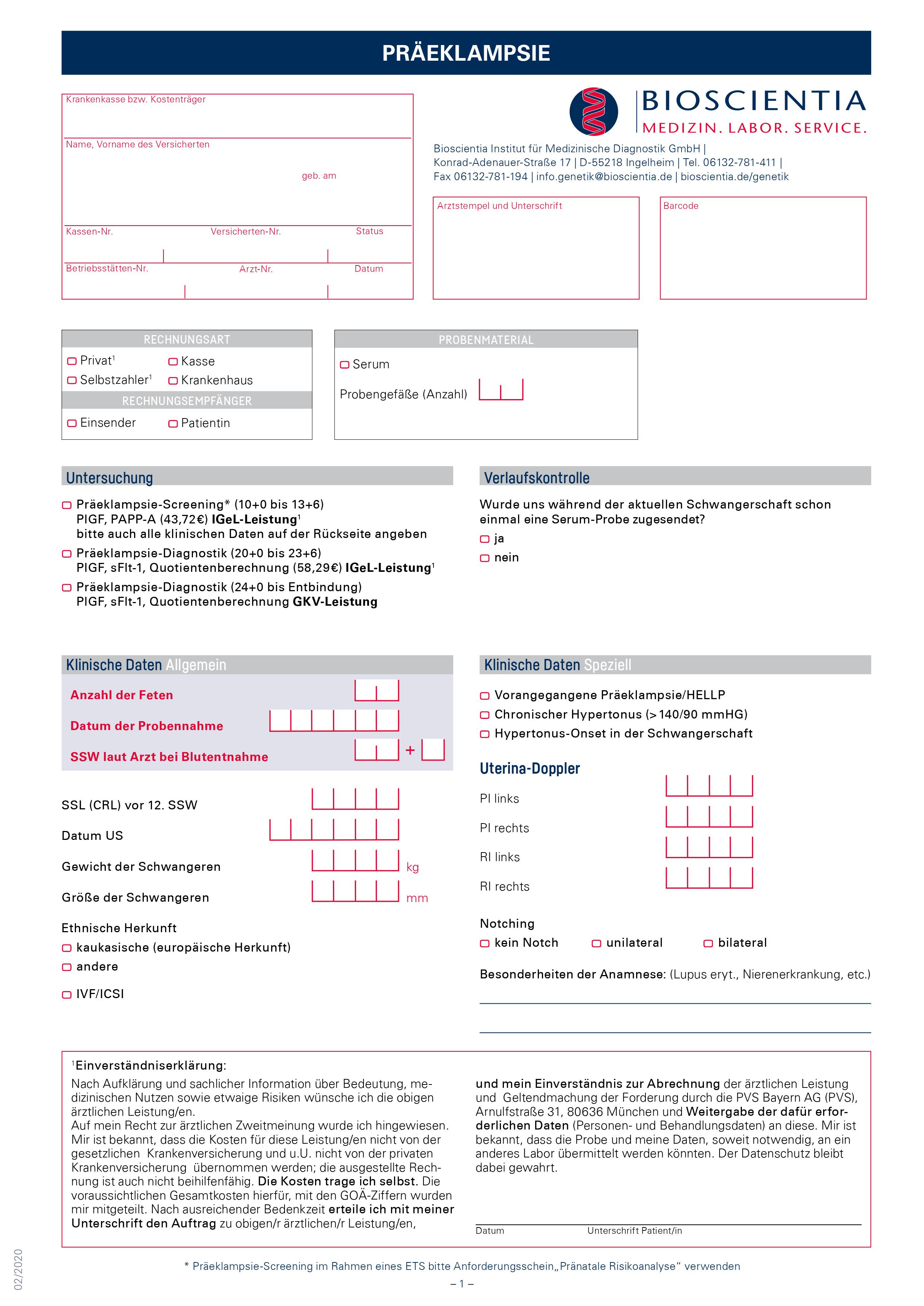 Praeeklampsie Screening Und Diagnostik